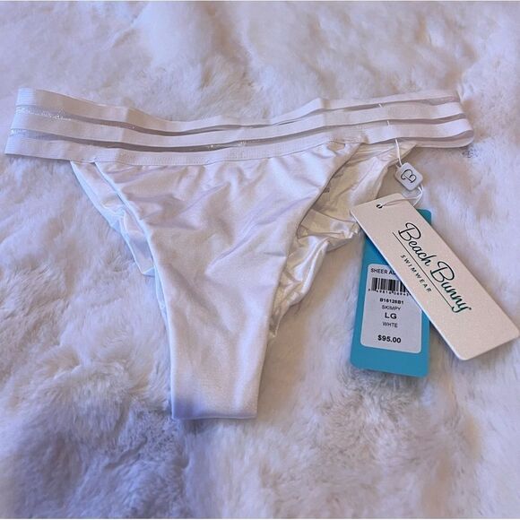 BEACH BUNNY SHEER ADDICTION SKIMPY BOTTOM.. - Picture 1 of 5